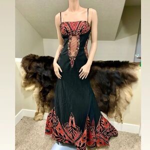 New Vintage Sexy Beaded & Embroidered Gown